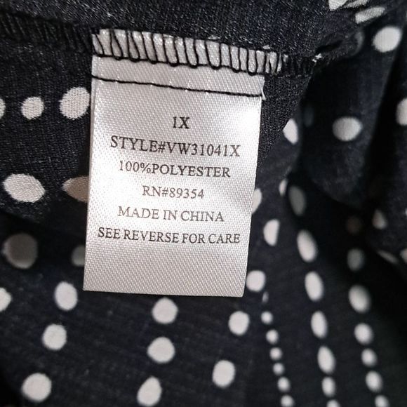 Adrienne Vittadini Striped Tie-Front Blouse Top 1X - Picture 7 of 10